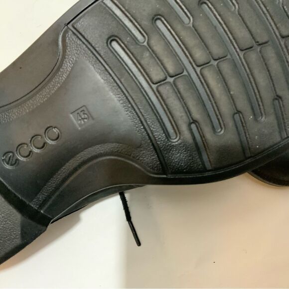 ECCO Mens Dress Shoes Black Leather Lace Up Dress Shoes EU 45 USA 11